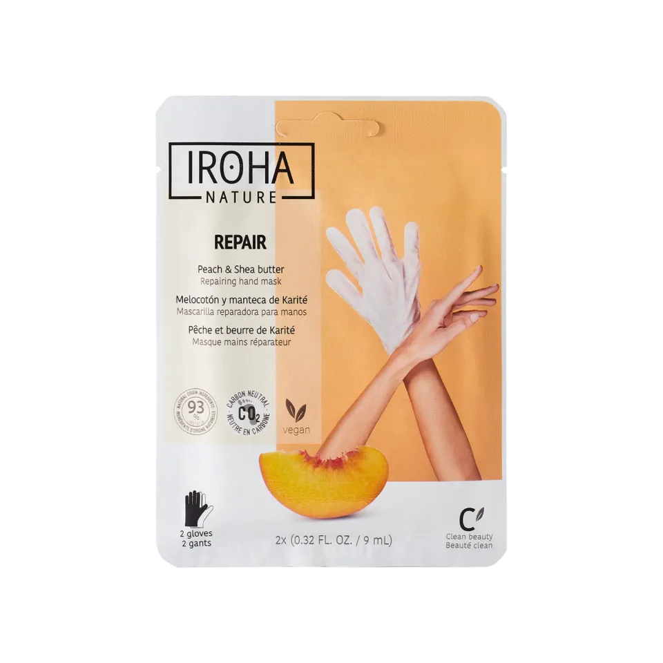 Iroha Nature Repair maschera mani pesca guanti burro karité