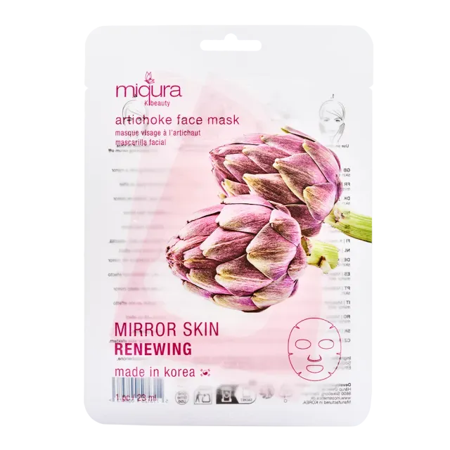 Miqura maschera viso carciofo rivitalizzante monouso