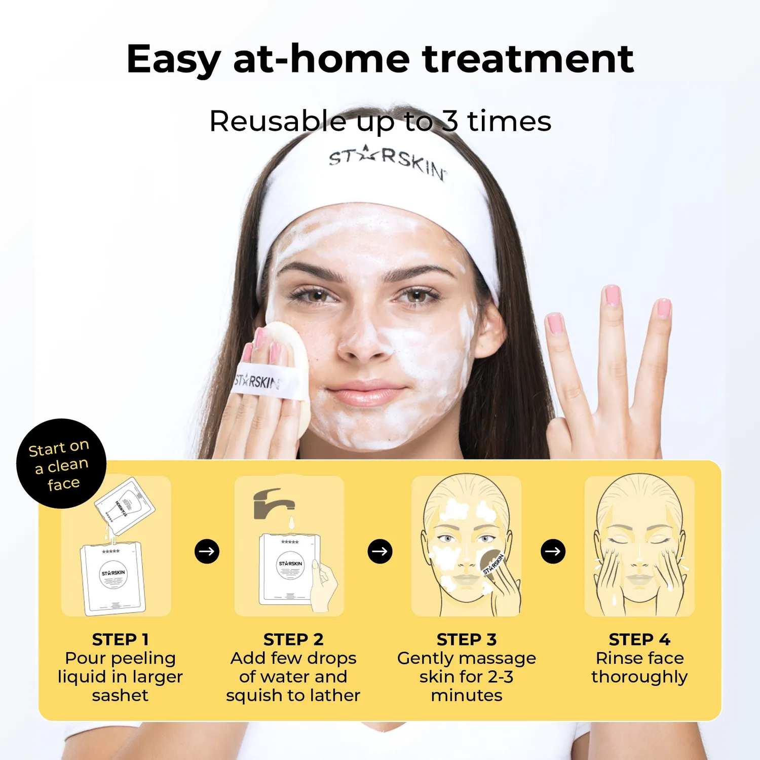 Starskin Essentials Glowstar Peeling Puff spugna esfoliante viso