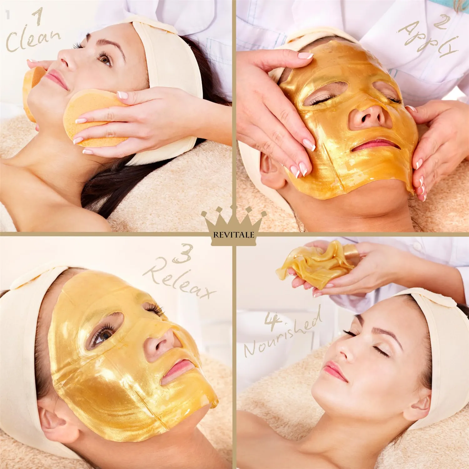 Revitale 24K Oro maschera viso idratante 5 pezzi