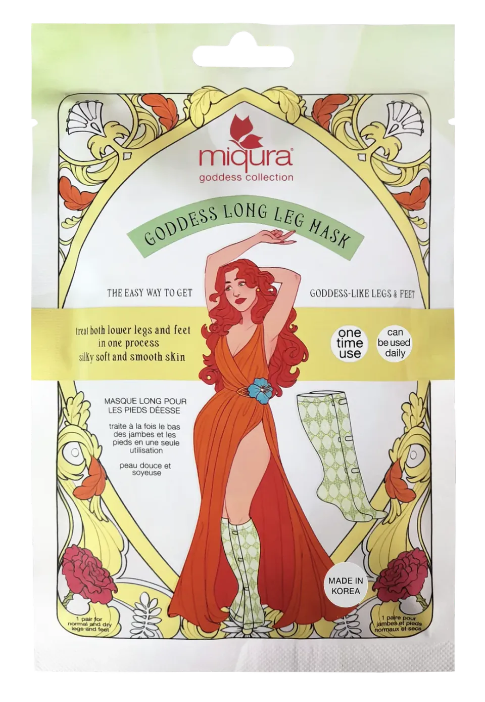 Miqura Goddess Long Leg maschera gambe e piedi karité