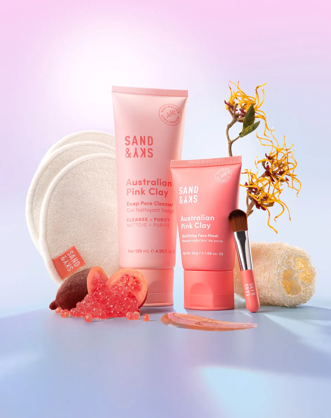 Sand & Sky Pore Tight Kit viso argilla rosa pori