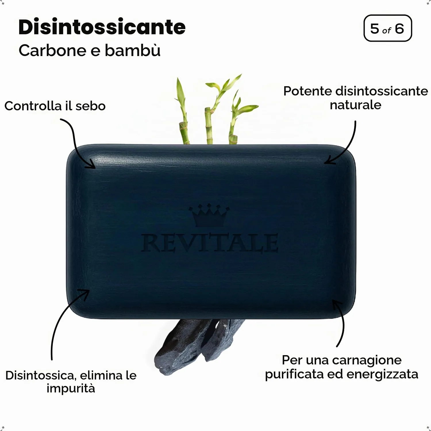 Revitale Saponi Naturali Set 6 Saponette 100 g Viso Corpo