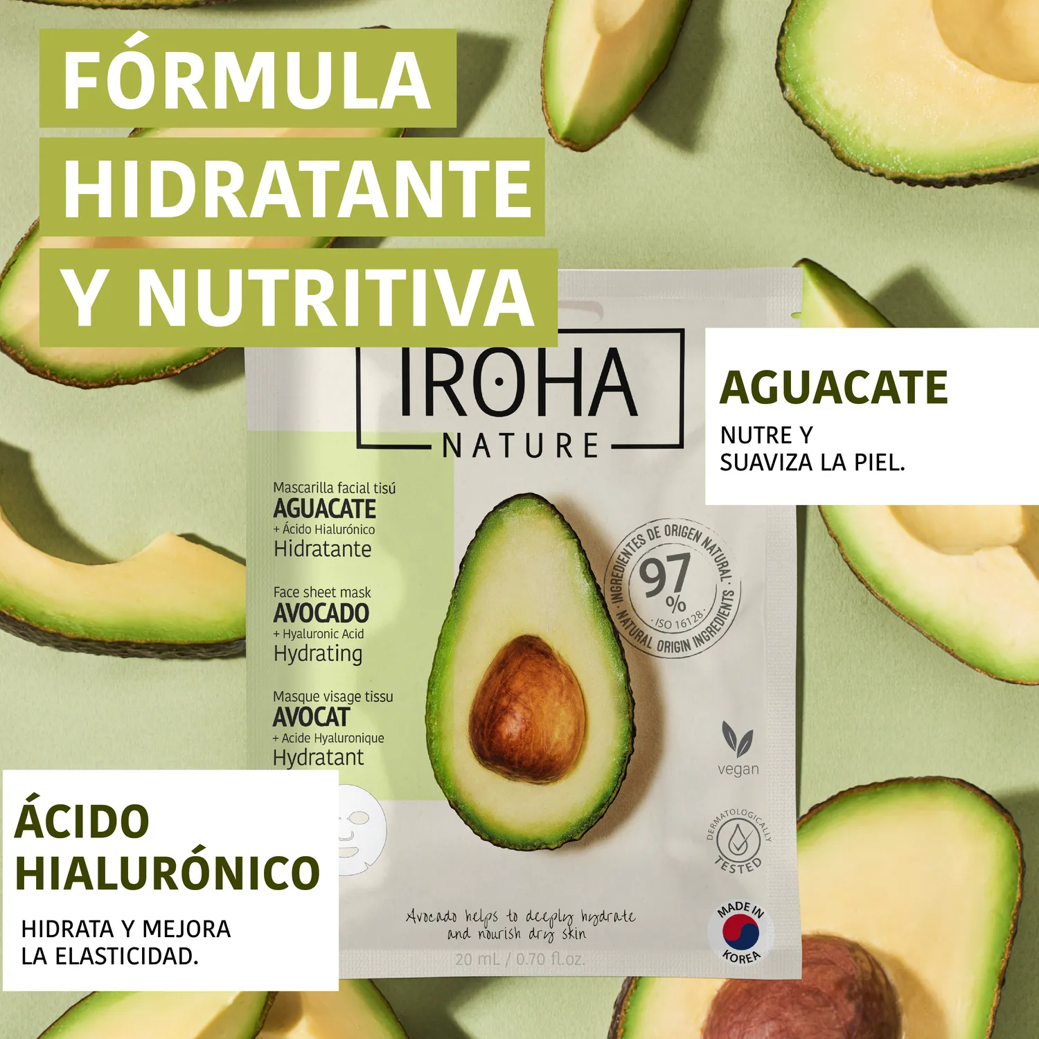 Iroha Nature Avocado maschera viso idratante