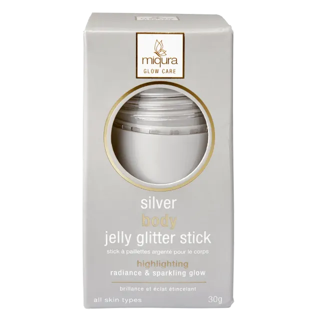Miqura Body Jelly Glitter Stick argento shimmer