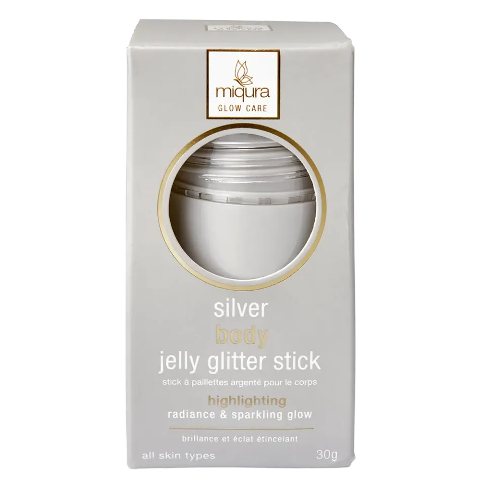 Miqura Body Jelly Glitter Stick argento shimmer