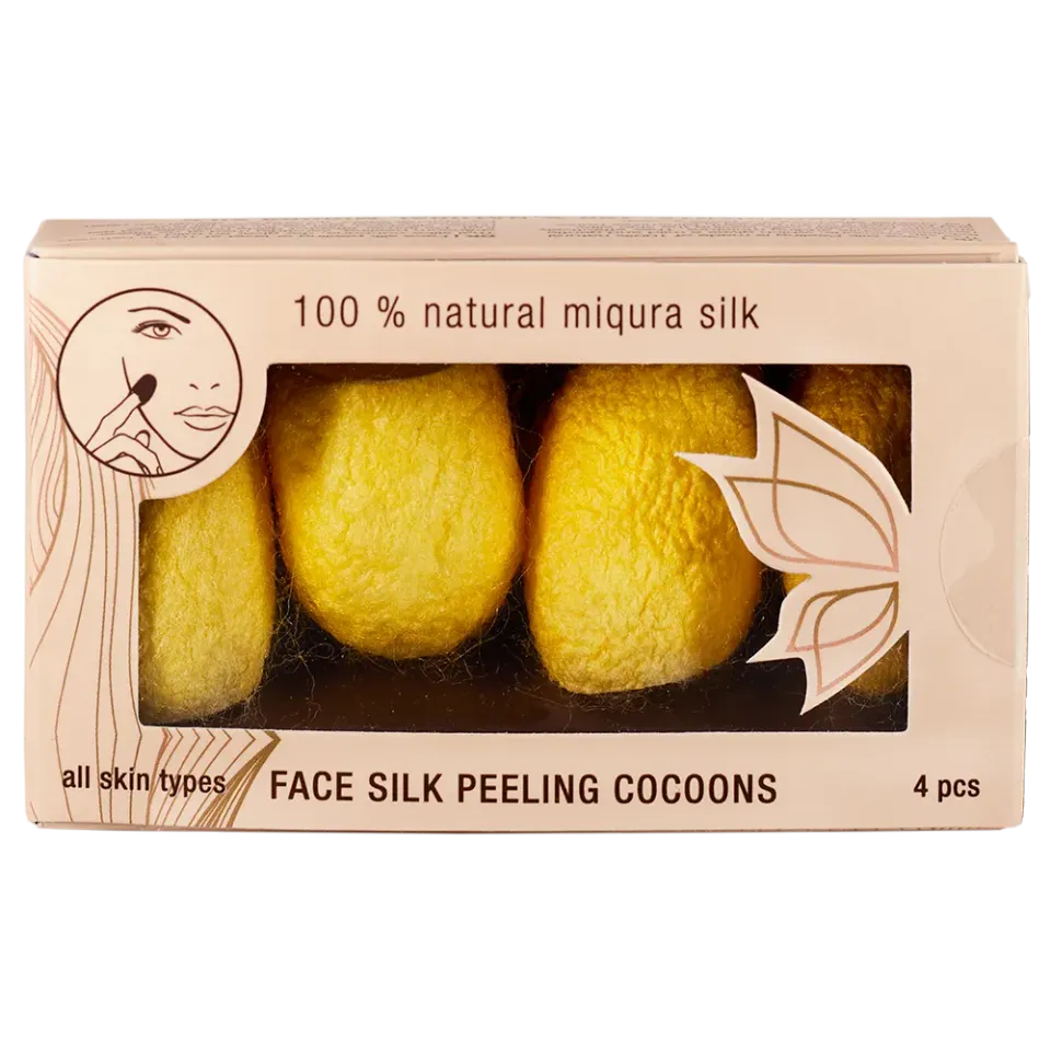 Miqura Silk Peeling bozzoli seta viso 4 pezzi