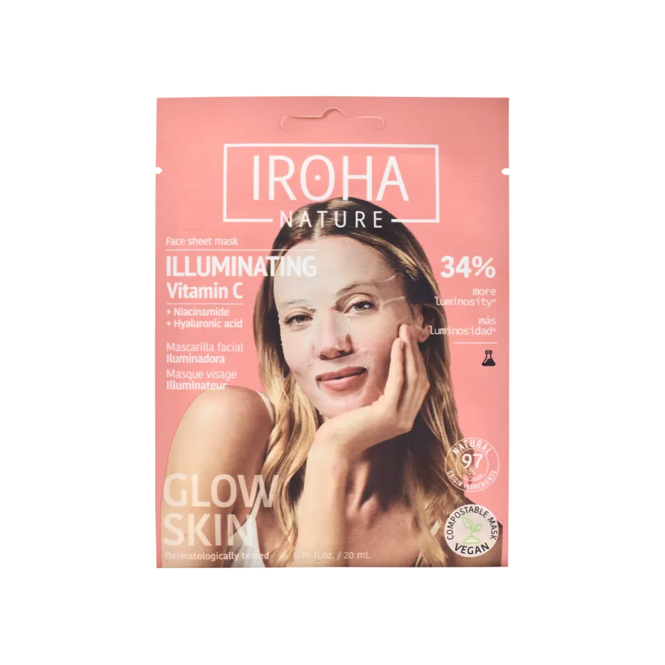 Iroha Nature Illuminating maschera viso vitamina C